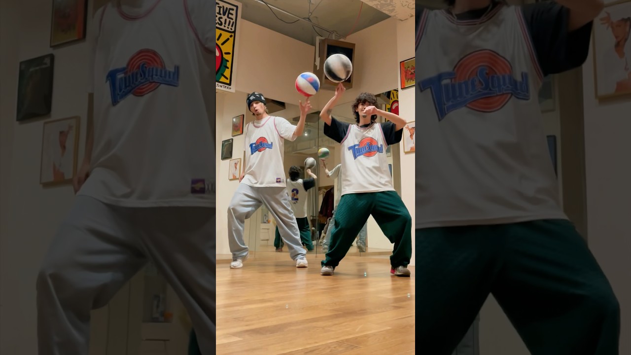 バスケで踊ってみた😗 #バスケ #ドリブル