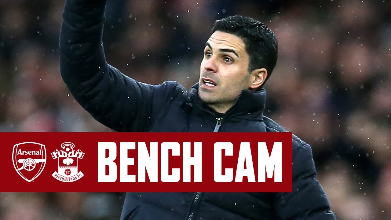 BENCH CAM | Arsenal 3-0 Southampton | The goals, celebrations & more!