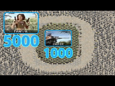 1000 Snipers surrounded by 5000 Tanya - Red Alert 2