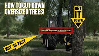 HOW to Trick the Tree Harvester to Cut Down Oversized Trees | Farming Simulator 22 | Tutorial Series