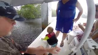 Rylee Rex on Boat while Raining ! 9-11-16