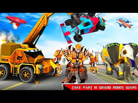 Grand Mechanical Snow Excavator Robot Car Game android gameplay