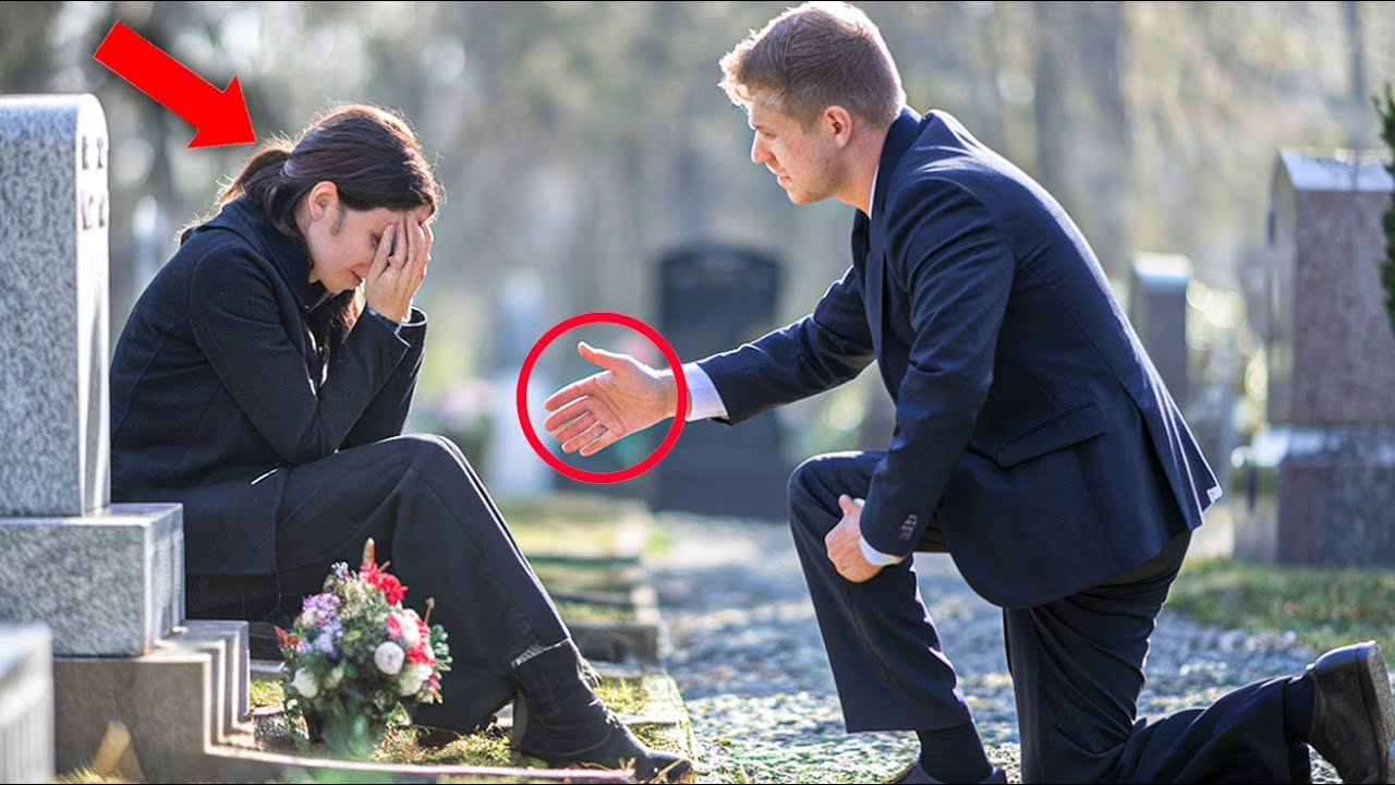 A MILLIONAIRE Saw A WOMAN CRYING At The Grave Of His Wife. Days Later, His Son Begging His Woman...
