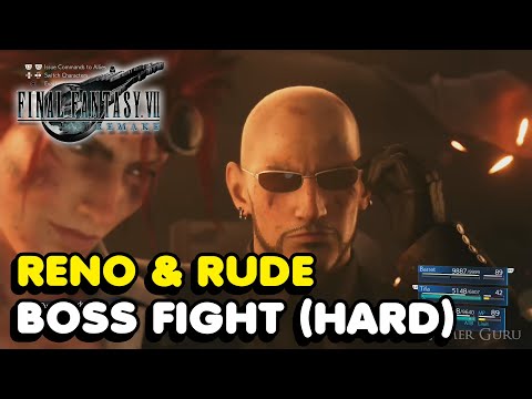 Final Fantasy 7 Remake - Reno & Rude Boss Fight [Hard Difficulty]
