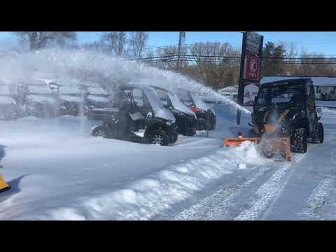 Massimo 60" UTV Snowblower in action at All Around Performance Freedom NY.  Now offering Shipping!!!