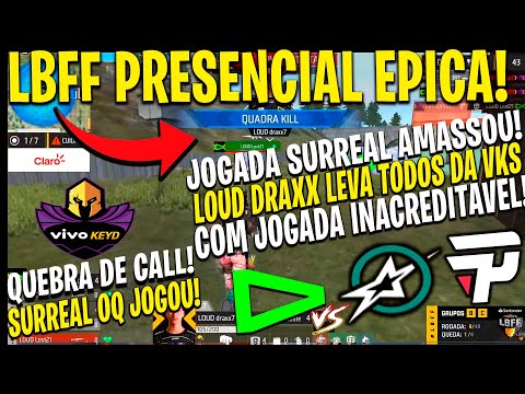 LBFF PRESENCIAL - QUE ISSO!! LOUD DRAXX E LOST  AMASSARAM! JOGADA EPICA! MIBR E INTZ AMASSARAM! MGS!