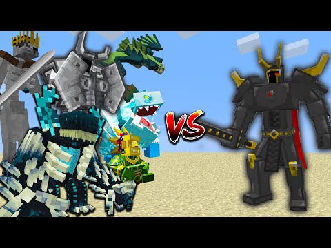 Doka Craft - GLORIUS WROUGHTNAUT vs All Minecraft BOSSES / Minecraft Mob Battle