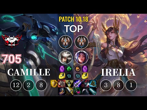 JDG 705 Camille vs Irelia Top - KR Patch 10.18