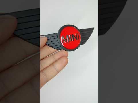 Логотип логотип MINI 115×50 мм для капота или багажника Монтаж на двустороннее основание Черная с красным - фото 1 - id-p2636904862