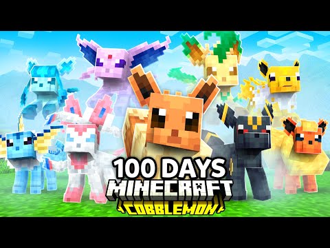 I Spent 100 Days as EEVEELUTION TRAINER Pokémon Minecraft VS. my Rival! (Duos Cobblemon)