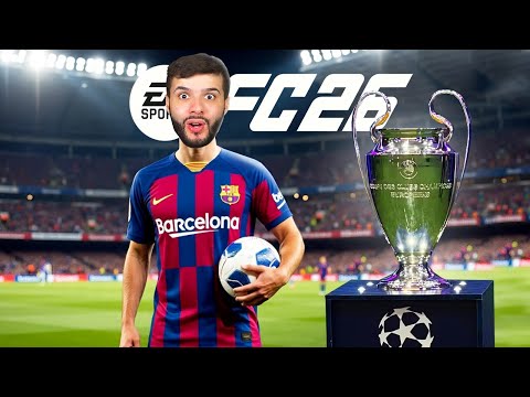 MINHA ESTREIA NA CHAMPIONS LEAGUE PELO BARCELONA! Modo Carreira Jogador FC 26