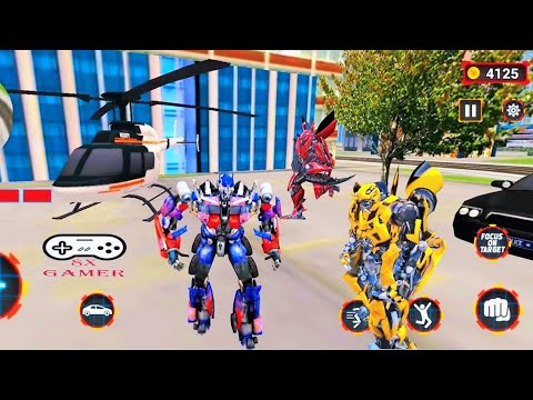 Optimus Prime ^^ _ ^^ Bumblebee Grand Robot Car Transform 3D  Android Gameplay