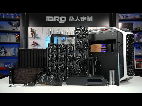 「BRO」4K Water Cooled PC Build Cooler Master COSMOS ALPHA With 1080+360 Radiator #pcbuild