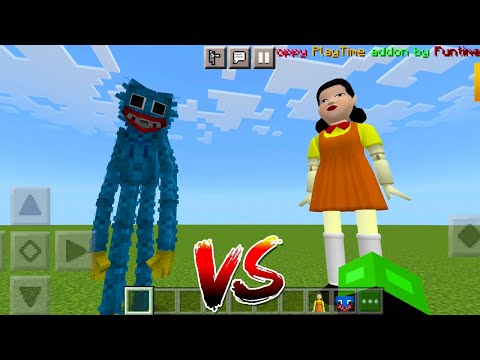 MCPE: Squid Game Doll vs Huggy Wuggy
