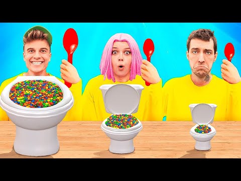 Grande, Mediana y Pequeña SKIBIDI TOILET Desafío