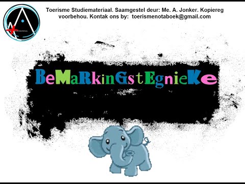 TOERISME GR 11 BEMARKINGSMETODES KWARTAAL 3