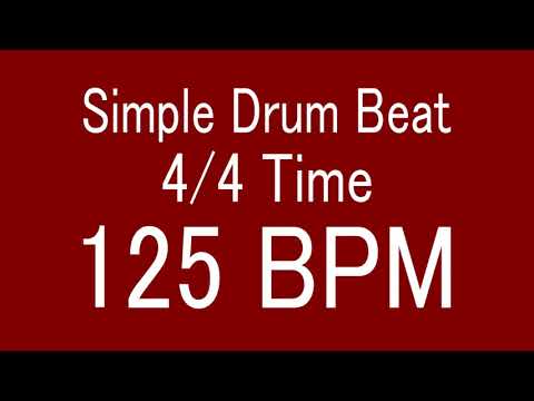 125 BPM 4/4 TIME SIMPLE STRAIGHT DRUM BEAT FOR TRAINING MUSICAL INSTRUMENT / 楽器練習用ドラム