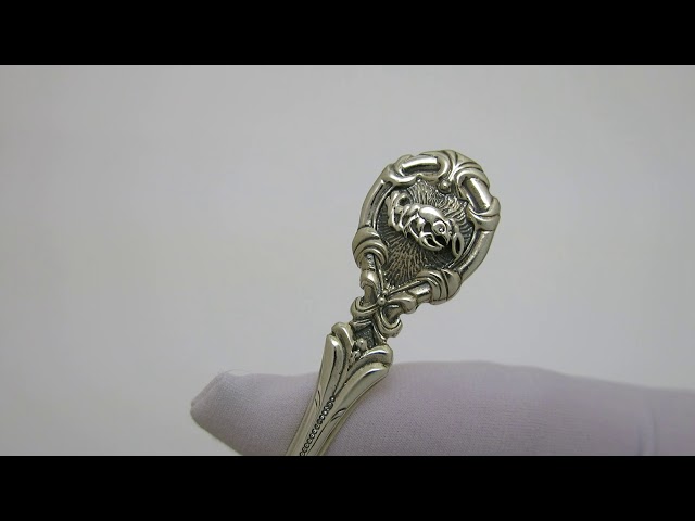 Серебряная ложка знак зодиака "Рак" Видеообзор