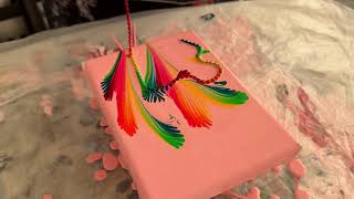 WOW!! FALL colours are looking BEAUTIFUL using this EASY chain pull fluid technique!! 🍂 🍁❤️