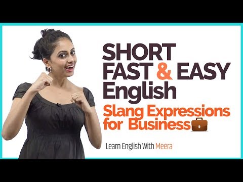 Learn Smart, Fast & Easy English Slang Expressions for Business | English Vocabulary Lesson by Meera