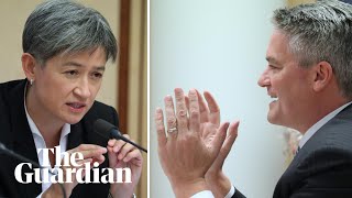 Penny Wong grills Mathias Cormann over the cost of government advertising