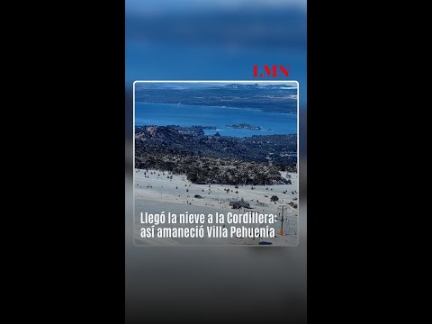 Llegó la nieve a la Cordillera:  así amaneció Villa Pehuenia