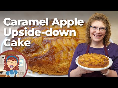 Caramel Apple Upside-down Cake | Fall Apple Dessert
