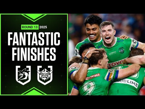NRL Best finishes of 2025: Roosters v Raiders - Round 13 | Match Highlights | Season Highlights