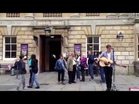 Ring of Fire busker cover of Johnny Cash, Bath, England