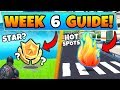 Fortnite WEEK 6 CHALLENGES! - Secret Star?, Hot Spots, And Vehicles (Battle Royale Season 9 Guide)