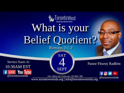 Toronto West SDA Live Stream - September 4, 2021