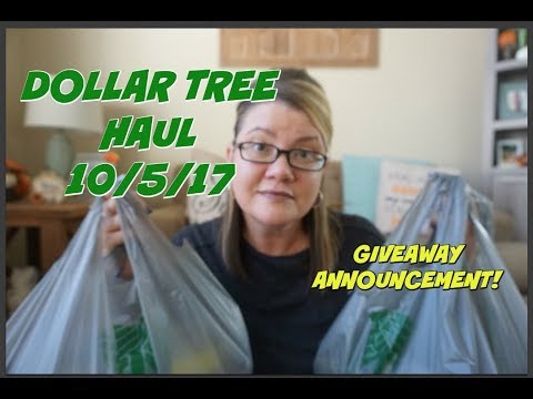 DOLLAR TREE HAUL VIDEO 10/5/17 | GIVEAWAY ANNOUNCEMENT! Video