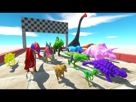 SUPER SPEED RACE SUPERHEROES DINOSAURS CHAMPIONS - Animal Revolt Battle Simulator