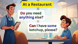 Learn English at a Restaurant | Easy English Conversation for Beginners | Daily English Practice