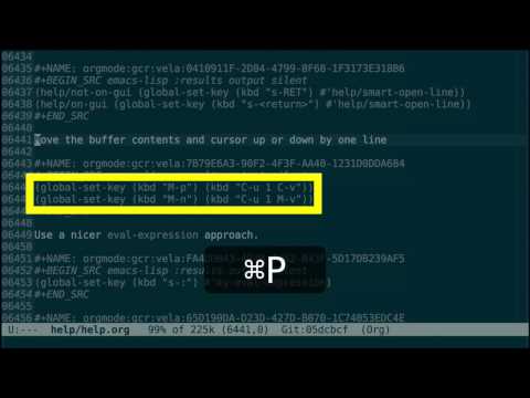 Emacs: Move The Buffer Contents And Cursor Up Or Down By One Line