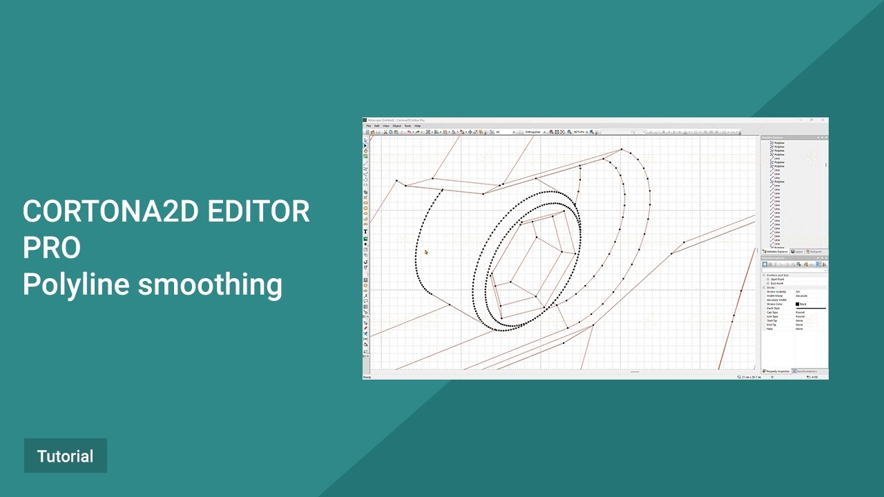 Cortona2D Editor Pro Tutorial. Polyline Smoothing