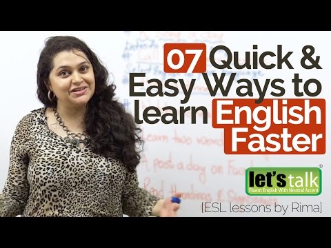 7 Quick & Easy ways to learn English faster. - Improve your English Speaking