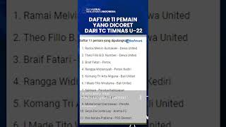 Daftar 11 Pemain yang Dicoret dari TC Timnas U-22 Indonesia untuk SEA Games 2023