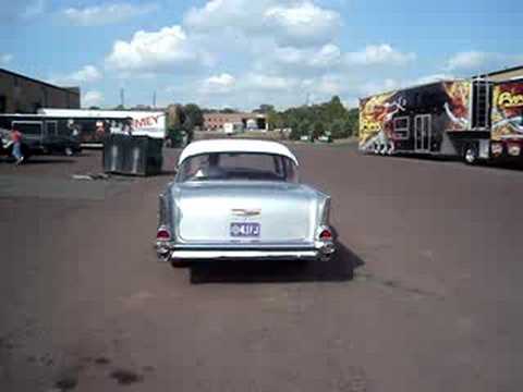 1956 Chevy, SGC10 X-pipe, Street Pro mufflers