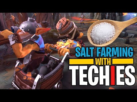 Salt Farming with Techies - DotA 2 Funny Moments