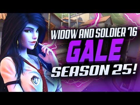 GALE DPS MAIN - WIDOW AND SOLDIER 76! 41 ELIMS! [ OVERWATCH SEASON 25 TOP 500 ]