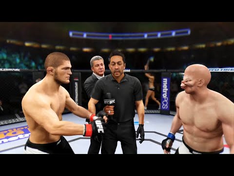 Khabib Nurmagomedov vs. Brain - EA sports UFC 2 - Crazy UFC 👊🤪