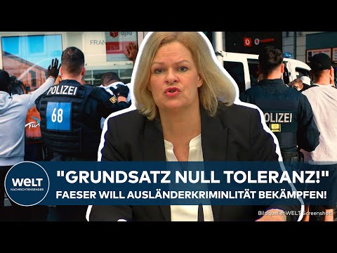 KRIMINALITÄTSSTATISTIK 2023: Nancy Faeser "Steigende Migration hat zu mehr Straftaten geführt!"