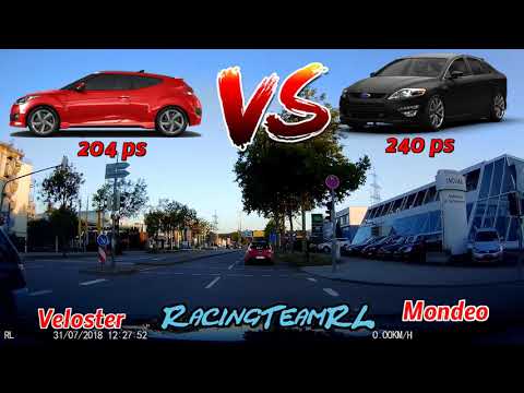 Hyundai Veloster Turbo 204 ps vs Ford Mondeo MK4 240 ps
