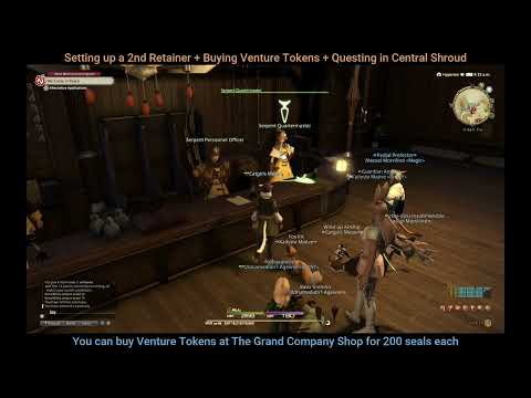 FFXIV The Complete Guide Part 31 - 2nd Retainer + Buying Venture Tokens + Questing in Central Shroud