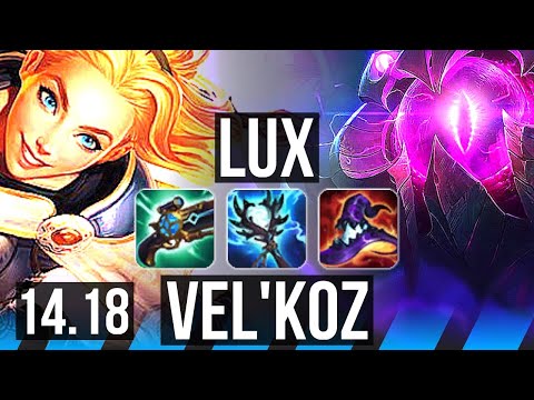 LUX vs VEL'KOZ (MID) | 67% winrate, 10/2/11, Dominating | EUW Master | 14.18