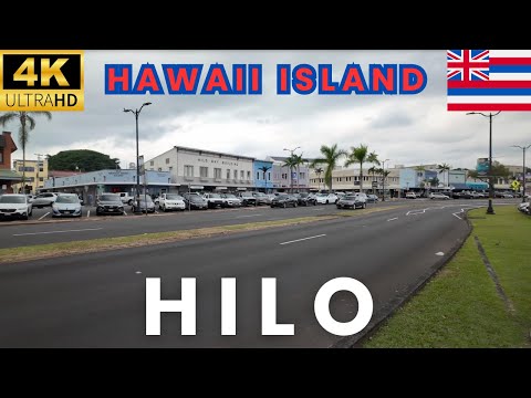 Hilo, Hawaii Walking Tour | 4K 60 FPS