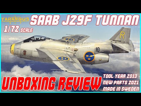 TARANGUS 1/72 SAAB J 29 F TUNNAN UNBOXING REVIEW