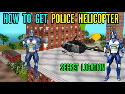 How to get police helicopter in rope hero vice town || ss ki kings