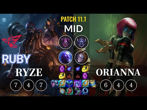 RW Ruby Ryze vs Orianna Mid - KR Patch 11.1